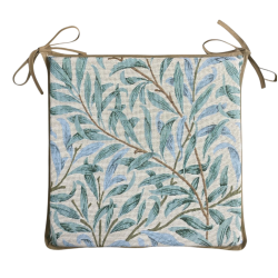 Square Seat Pad Willow Bough Tapestry Seaspray| Patterned Seat Pads