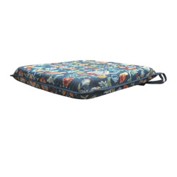 Square Seat Pad William Denim Tapestry | Multicoloured Tapestry Seat Pads