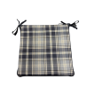 Highland Check Denim Vierkante Stoelkussens | Geometrische Vierkante Stoelkussens