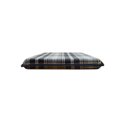 Highland Check Denim Square Seat Pads | Geometric Square Seat Pads
