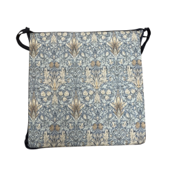 Coussin de siège carré en denim Snakeshead | Coussins de siège carrés William Morris