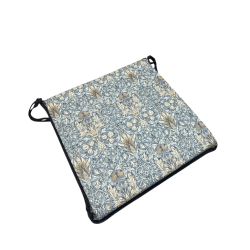 Vierkante Stoelkussen Slangenkop Denim | William Morris Vierkante Stoelkussens