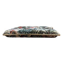 Coussins de chaise carrés en tapisserie naturelle de forêt tropicale | Coussins de chaise de forme carrée