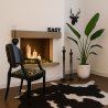 Square Seat Pads Black Rainforest Tapestry | Non-Slip Square Chair Pads