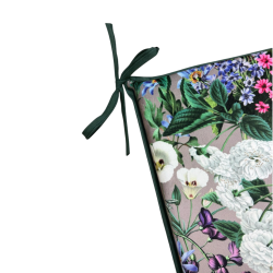 Coussins de chaise carrés en velours à motifs floraux | Coussins de siège carrés à motifs floraux