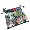 Coussins de chaise carrés en velours à motifs floraux | Coussins de siège carrés à motifs floraux