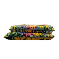 Square Velvet Midsummer Chair Pads | Floral Velvet Square Seat Pads