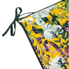 Coussins de chaise carrés en velours à motifs floraux | Coussins de siège carrés en velours à motifs floraux