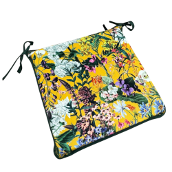 Quadratische Samt-Sitzkissen für den Hochsommer | Florale Samt-Quadrat-Sitzkissen