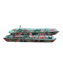 Coussins de siège carrés en velours Tranquillité | Coussins de siège carrés en velours à motif floral