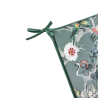 Quadratische Samt-Chinoiserie-Sitzkissen | Gemusterte quadratische Samt-Sitzkissen