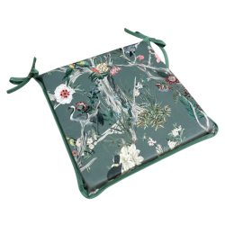 Vierkante Fluwelen Chinoiserie Stoelkussens | Patroon Fluwelen Vierkante Stoelkussens