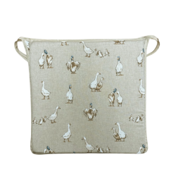 Coussins de chaise carrés Shabby Duck | Coussins de siège carrés modernes à imprimé animal