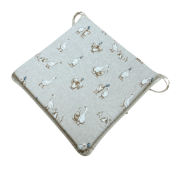 Coussins de chaise carrés Shabby Duck | Coussins de siège carrés modernes à imprimé animal