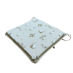 Shabby Duck quadratische Stuhlkissen | Moderne quadratische Sitzkissen mit Tiermuster