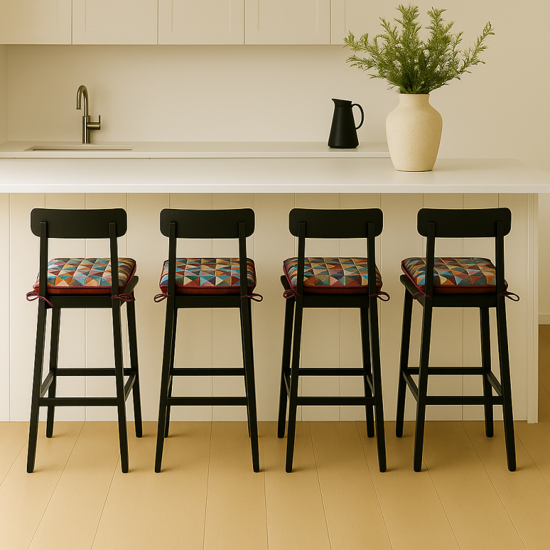 Big Holland Tapestry Square Seat Pads | Multicoloured Square Chair Pads