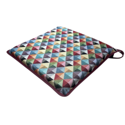 Big Holland Tapestry Square Seat Pads | Multicoloured Square Chair Pads