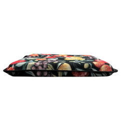 Coussin de chaise carré à motif de fruits noirs | Coussin de chaise carré multicolore