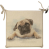 Large Pug Reversible Square Seat Pads | Set of 2, 4, 6 or 8 Chair Pads