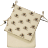 Small Pug Reversible Square Seat Pads | Set of 2, 4, 6 or 8 Chair Pads