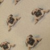 Small Pug Reversible Square Seat Pads | Set of 2, 4, 6 or 8 Chair Pads
