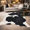 Black and White Cowhide Rug | Extra, Extra Large Cow Hide | Black and Off-White  Cow Skin Rug