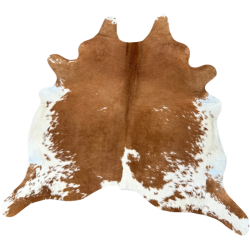Tapis en peau de vache marron et blanche extra large | Très grande peau de vache