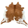 Tapis en peau de vache marron et blanche extra large | Très grande peau de vache