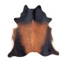Grand tapis en peau de vache marron et fauve | Peau de vache marron clair | Poils fauves