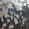 Tapis en peau de vache holographique grise et argentée | Tapis en peau de vache métallisée grise et argentée