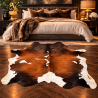 Extra Large Brown & off- White Cowhide Rug | X/Large Natural Cow Hide