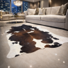 Tapis en peau de vache marron et blanche | Peau de vache marron et blanche | Peaux de vache |