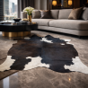 Large Black & White Cowhide Rug | Large Black & White Cowskin