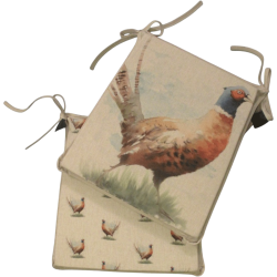 Pheasant Reversible Tapered Seat Pads | Set of 4, 6 or 8 Chair Pads