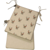 Petits coussins de chaise réversibles à motif faisan | Lot de 4, 6 ou 8 coussins