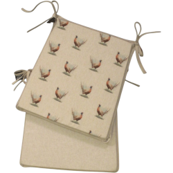 Cuscini per sedie reversibili con motivo fagiano piccolo | Set di 4, 6, 8 cuscini per sedie