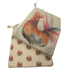 Coussins de chaise réversibles coniques à motif coq | Lot de 2, 4, 6 ou 8 coussins