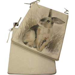 Cuscino per Sedia Conico Reversibile Rabbit | Set di 2, 4, 6 o 8 Cuscini per Sedia Bunny