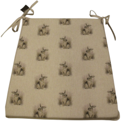 Small Rabbits Reversible Tapered Seat Pad | Set of 2,4,6,8 Chair Pads