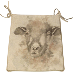 Sheep Reversible Tapered Seat Pads | Set of 2 - 8  Sheep Chair Pads