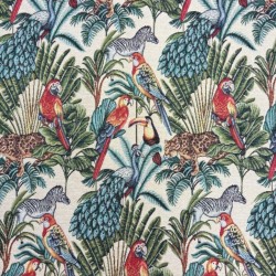 Rainforest Natural Tapestry Fabric |Tropical Printed Fabric |Craft Fabric
