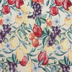 Tessuto Arazzo Frutta Naturale | Tessuto Stampato Frutta | Tessuto Artigianale Frutta
