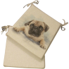 Großes Pug-Wendekissen für konische Sitze | Set mit 2, 4, 6 oder 8 Stuhlkissen