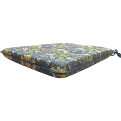 Cuscino per Sedia con Seduta Affusolata Strawberry Thief Navy | Cuscini per Sedie con Stampa di William Morris