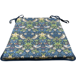 Coussin de siège conique Strawberry Thief Navy | Coussins de siège imprimés William Morris
