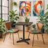 Coussin d'assise conique à motif de feuilles tropicales | Coussins d'assise multicolores modernes |
