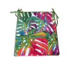 Coussin d'assise conique à motif de feuilles tropicales | Coussins d'assise multicolores modernes |