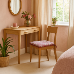 Tapered Seat Pad Strawberry Thief Crimson | William Morris Seat Pads