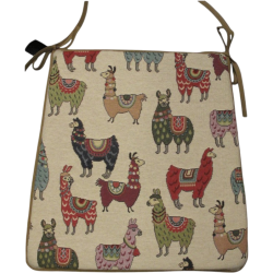 Llama Gobelin Afgeronde Stoelkussen | Vrolijke Dieren Gobelin Stoelkussens |