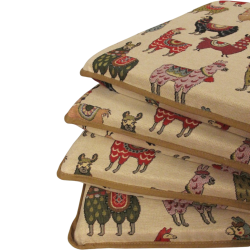 Llama Tapestry Tapered Seat Pad | Quirky Animal Tapestry Seat Pads |